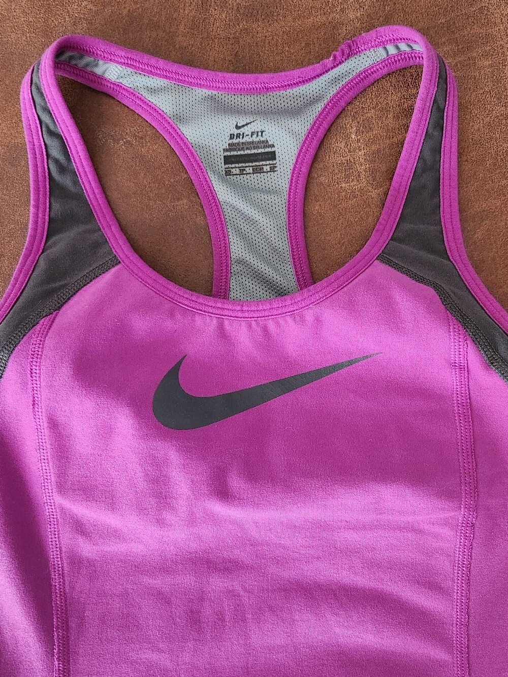 Nike Women’s Purple Dri-FIT Racerback Tank Top - Picture 3 of 6